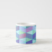三角形への立方体の幾何学的パターン エスプレッソカップ (正面)