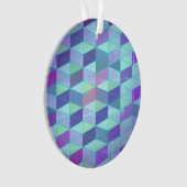 三角形への立方体の幾何学的パターン オーナメント (正面)