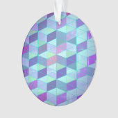 三角形への立方体の幾何学的パターン オーナメント (正面)