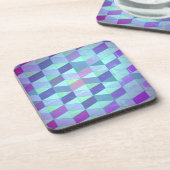 三角形への立方体の幾何学的パターン コースター (左側)