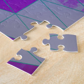 三角形への立方体の幾何学的パターン ジグソーパズル (側面)