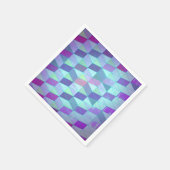 三角形への立方体の幾何学的パターン スタンダードカクテルナプキン (角)