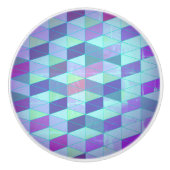 三角形への立方体の幾何学的パターン セラミックノブ (正面)