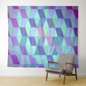 三角形への立方体の幾何学的パターン タペストリー (インサイチュ(横))