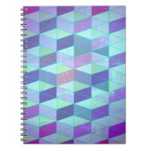 三角形への立方体の幾何学的パターン ノートブック (正面)