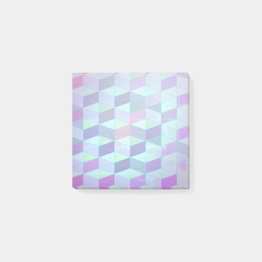 三角形への立方体の幾何学的パターン ポストイット (正面)