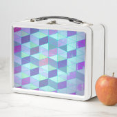 三角形への立方体の幾何学的パターン メタルランチボックス (インサイチュ)