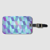 三角形への立方体の幾何学的パターン ラゲッジタグ (正面横)