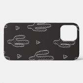 三角形を使用したシームレスな手描きダクタスパターン Case-Mate iPhoneケース (裏面 (横))