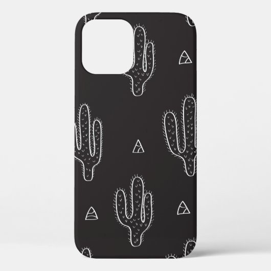 三角形を使用したシームレスな手描きダクタスパターン Case-Mate iPhoneケース (裏面)