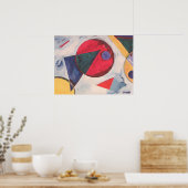 三角形を持つスーパーマティスト組成物 ポスター (キッチン)