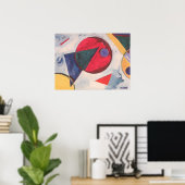 三角形を持つスーパーマティスト組成物 ポスター (ホームオフィス)