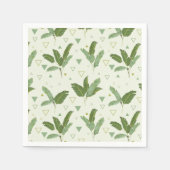 三角形を持つバナナリーフ スタンダードカクテルナプキン (正面)