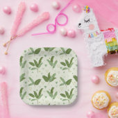 三角形を持つバナナリーフ ペーパープレート (パーティー)