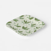 三角形を持つバナナリーフ ペーパープレート (傾斜あり)