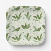 三角形を持つバナナリーフ ペーパープレート (正面)