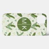 三角形を持つバナナリーフ |モノグラム Case-Mate iPhoneケース (裏面 (横))