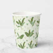 三角形を持つバナナリーフ 紙コップ (裏面)