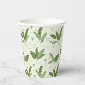 三角形を持つバナナリーフ 紙コップ (正面)