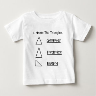 三角形を挙げて下さい ベビーTシャツ