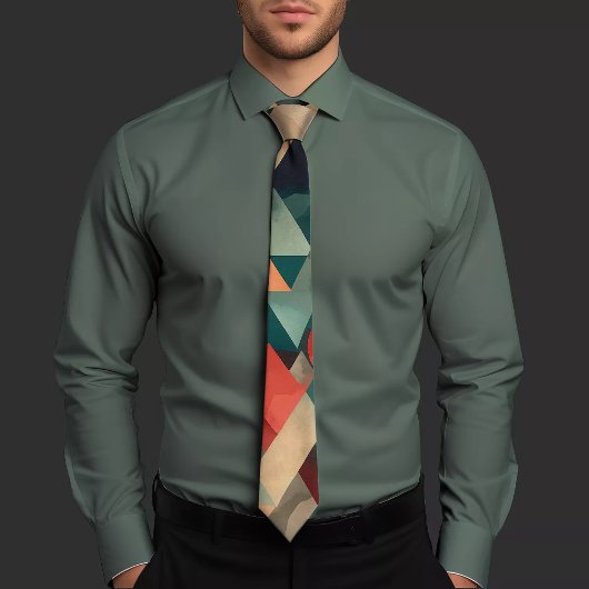 三角形エレガント付きのジオメトリックタイ ネクタイ