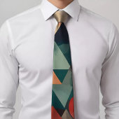 三角形エレガント付きのジオメトリックタイ ネクタイ