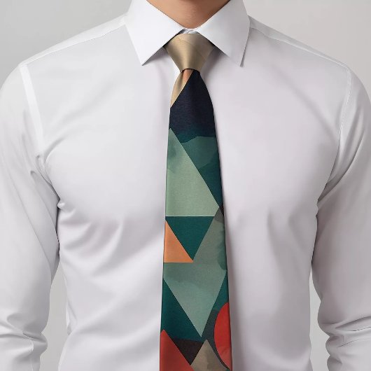 三角形エレガント付きのジオメトリックタイ ネクタイ