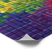 三角形カラフルの幾何学的パターン ポスター (角)