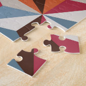 三角形カラフルタイル:ヴィンテージモザイク ジグソーパズル (側面)