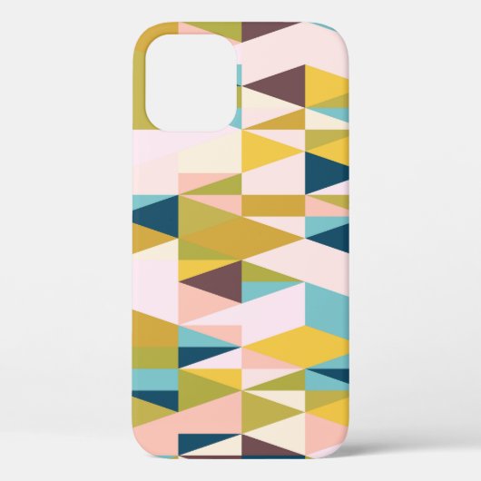 三角形カラフルタイル、ヴィンテージ背景。 Case-Mate iPhoneケース (裏面)