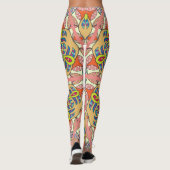 三角形カラフルパッチワーク、手描きアート。 レギンス (裏面)