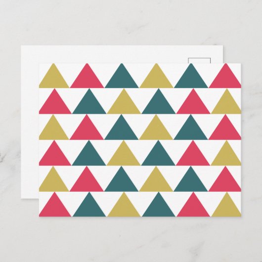 三角形カラフル三角形パターン ポストカード (正面/裏面)