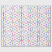 三角形カラフル幾何虹 ラッピングペーパー (フラット)