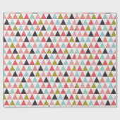 三角形カラフル幾何鮮やかコンテンポラリー ラッピングペーパー (フラット)