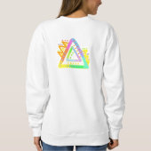 三角形カラフル抽象芸術アートから衣服 スウェットシャツ (裏面)