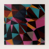 三角形カラフル抽象芸術ジオメトリ背景。 ジグソーパズル (横)