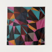 三角形カラフル抽象芸術ジオメトリ背景。 タペストリー (正面(横))