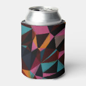 三角形カラフル抽象芸術ジオメトリ背景。 缶クーラー (缶正面)
