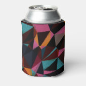 三角形カラフル抽象芸術ジオメトリ背景。 缶クーラー (缶裏面)