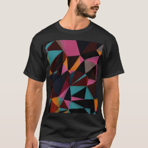 三角形カラフル抽象芸術ジオメトリ背景。 Tシャツ