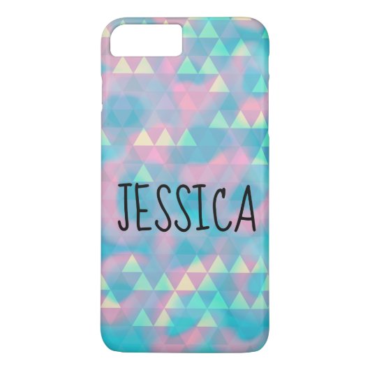 三角形カラフル曇り青 Case-Mate iPhoneケース (裏面)