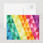 三角形カラフル模様 ポストカード (正面/裏面)