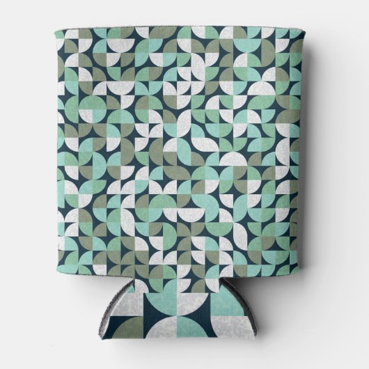 三角形カラフル生成アート 缶クーラー (正面)