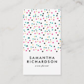 三角形カラフル紙吹雪パターン名刺 名刺 (正面)