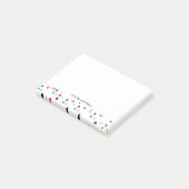 三角形カラフル紙吹雪パーソナライズされた ポストイット (アングル)