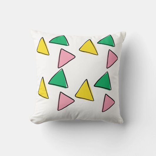 三角形カラフル角枕 – モダン & Stylis クッション (正面)