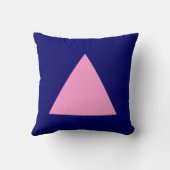 三角形カラー – ピンクと深いネイビー クッション (裏面)