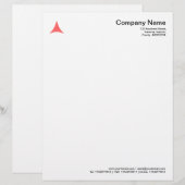 三角形カーブ – 熱帯ピンク レターヘッド (正面/裏面)