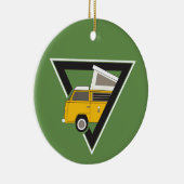 三角形クラシックイエローバス セラミックオーナメント (右)