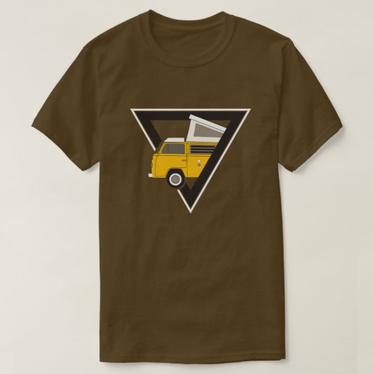 三角形クラシックイエローバス Tシャツ (デザイン正面)